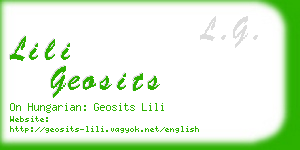 lili geosits business card